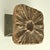 Metal Brutalist Bronze Square Push Pull Door Handles with Flower Relief, 1970s, Set of 2 For Sale - Image 7 of 14