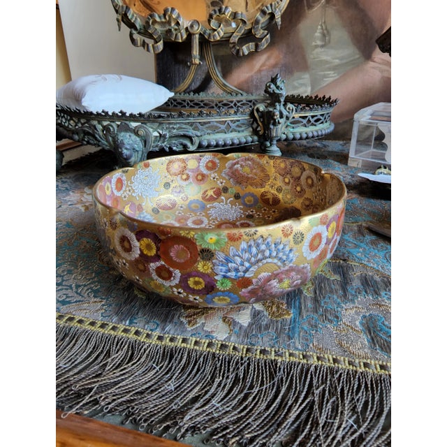 1930s Satsuma Thousand Flowers Bowl For Sale - Image 13 of 13