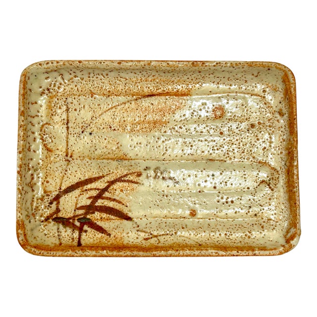 Japanese Pottery Serving Tray For Sale