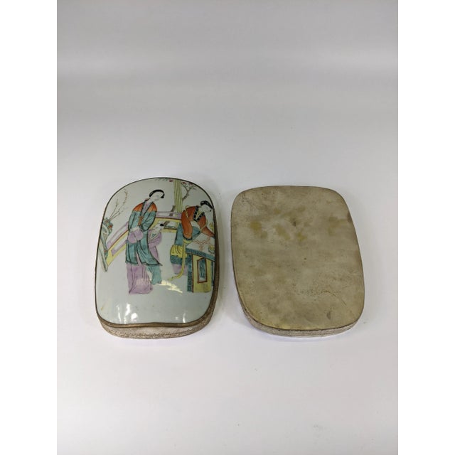 Beautiful large shard box of two women, and one with a child