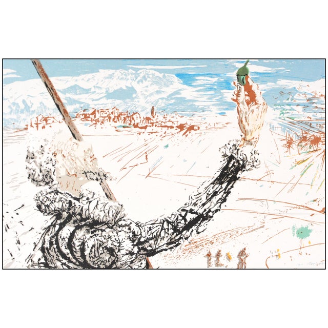 Salvador Dalí 1957 l'Age d'Or Surreal Blue Lithograph Salvador Dalí For Sale - Image 4 of 7