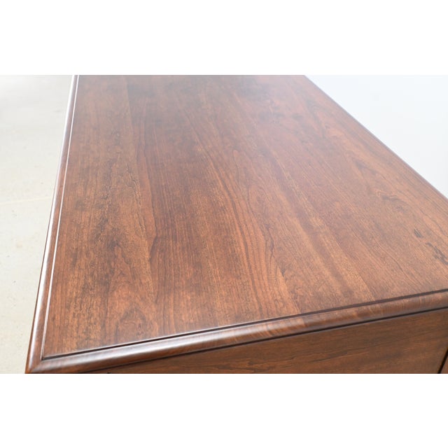 Ethan Allen Queen Anne Solid Cherry Writing Desk With Cabriole Legs For Sale - Image 11 of 12