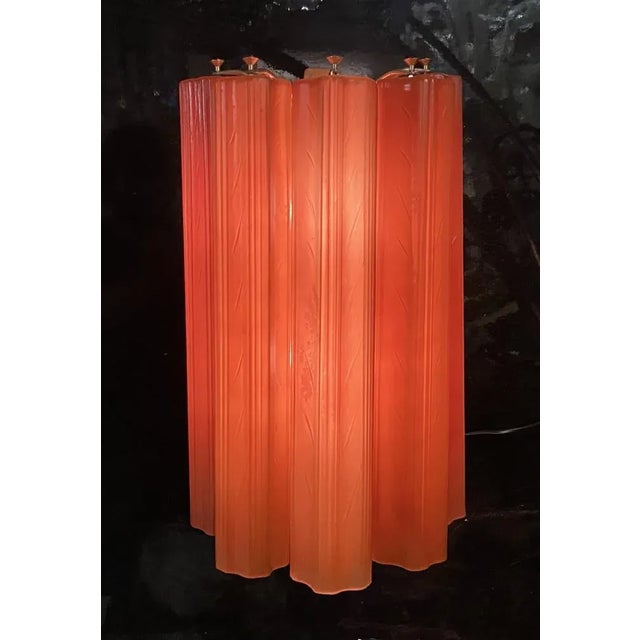 Glass Large Italian Glass Tube Sconces, 1980s, Set of 2 For Sale - Image 7 of 9