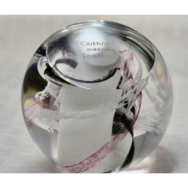 Shabby Chic Caithness Tempest Collectible Art Glass Swirl Paperweight Signed and Numbered For Sale - Image 3 of 7