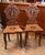 Black Set of Black Forest Hall Chairs in Carved Walnut, 1840s For Sale - Image 8 of 8