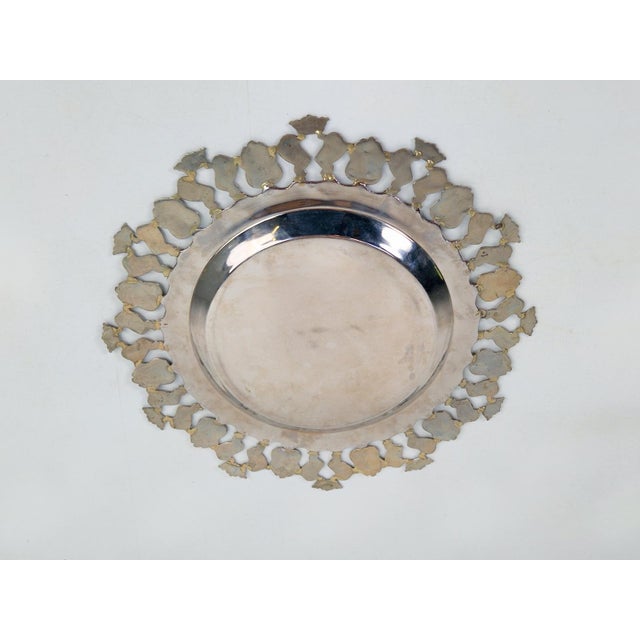 900 Pure Silver Platter from Florentina, Bogota, Colombia, 1970s For Sale - Image 3 of 18