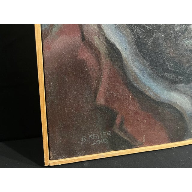 Contemporary Expressionist Figurative B. Keller Acrylic Painting “For ...