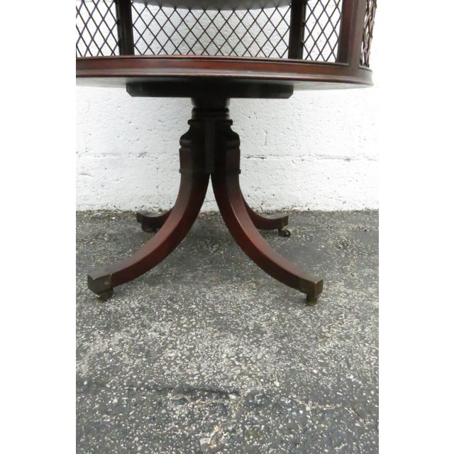 Grosfelds 1940s Flame Mahogany Side End Tables With Pull Out Tray a Pair For Sale - Image 11 of 12
