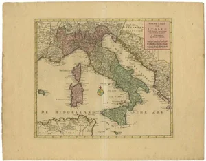 Antique Map of Italy, 1740