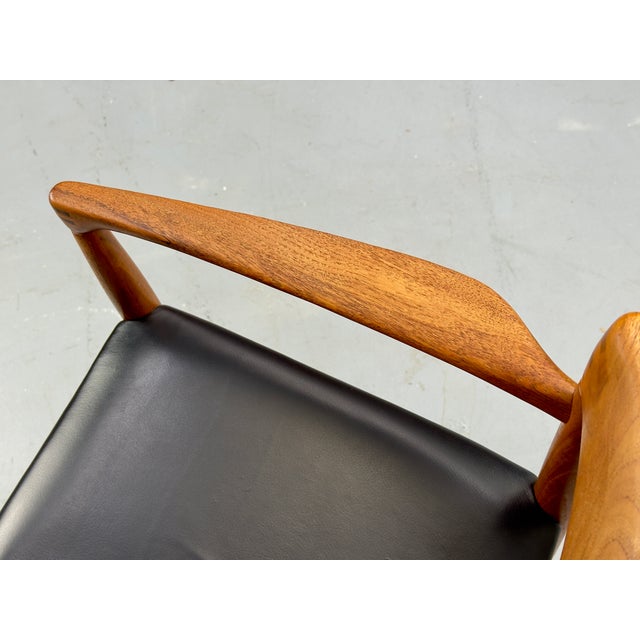 Teak and Leather Armchair by H. W. Klein for Bramin, 1960s For Sale - Image 17 of 18
