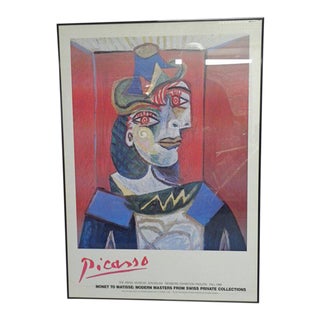 Vintage Framed Picasso Art Poster For Sale