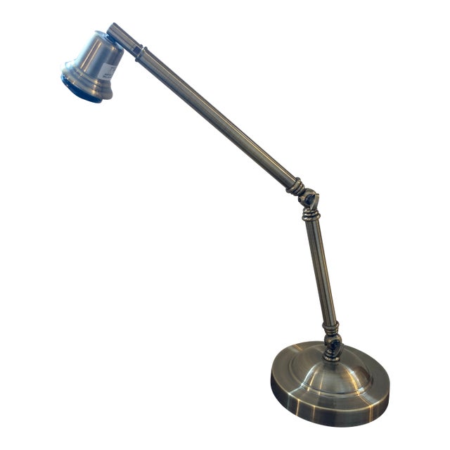 Vintage Lite Source Brand Articulating Desk Lamp in Vintage Brass Finish For Sale