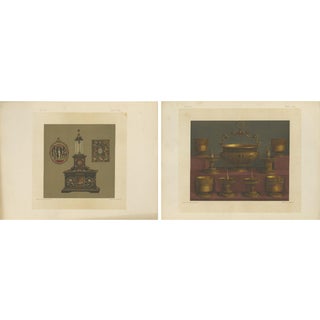 F. X. Zettler, Bavarian Royal Chapel Objects, 1874, Chromolithographs, Set of 2 For Sale