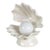 1980s Mid-Century Modern Oyster Shell Lamp: Clam Shell: Sea Shell Lamp Art Deco For Sale