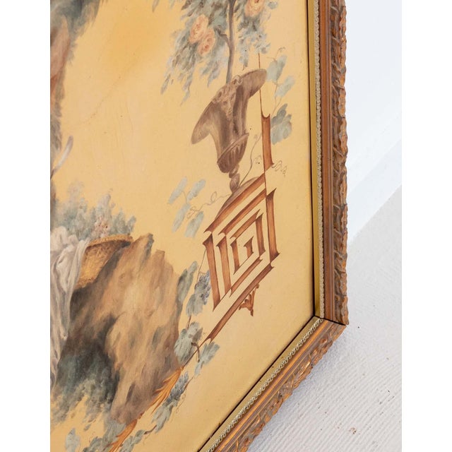 Cream French Rococo Style Painting of l'Escarpolette After Jean-Honoré Fragonard For Sale - Image 8 of 9