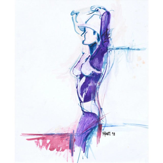 Lively figurative composition by Michael William Eggleston (American, 20th Century). Monogrammed and dated "MWE 98" in the...