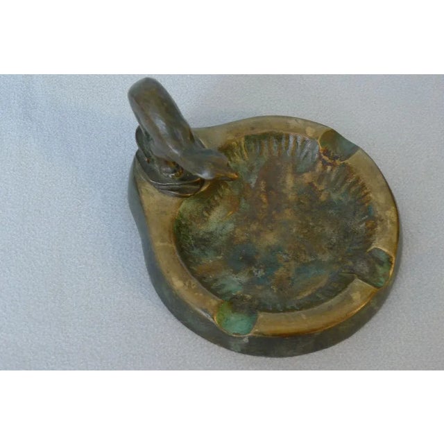 Danish Art Deco Bronze Ashtray with Polar Bear Figurine For Sale - Image 10 of 11