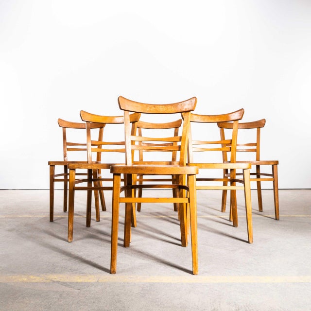Honey Café Bentwood Dining Chair from Ton, 1950s For Sale - Image 3 of 12