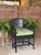 Vintage Maitland-Smith Hand-Painted Chinoiserie Armchair With Custom Palm Cushion For Sale - Image 12 of 12