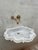Indian Marble Mid Century Modern Wall Mount Sink Zephyr For Sale - Image 6 of 9