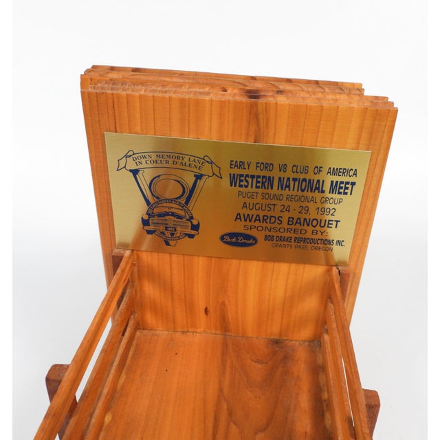 1992 Handmade Wood Truck Bookends For Sale - Image 9 of 9