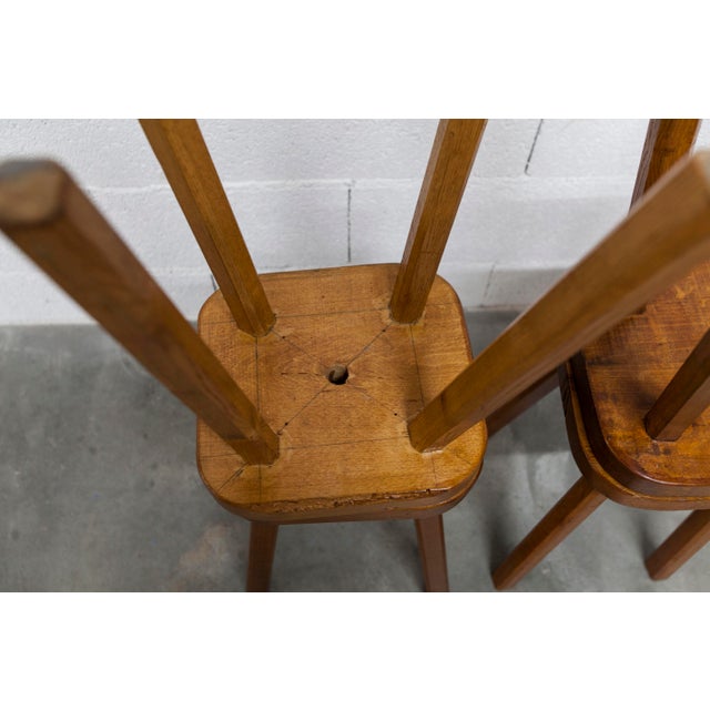 Brutalist Handcrafted Floral Stools, 1960s, Set of 4 For Sale - Image 16 of 18