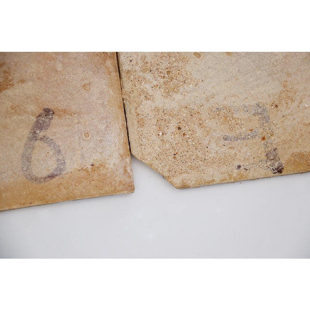 19th Century Set of Four Portuguese Tiles With a Baroque Border Motif For Sale - Image 13 of 13