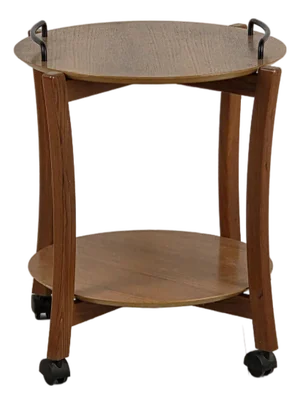 1970s Teak Bar Cart With Removable Serving Tray by FBJ Møbler