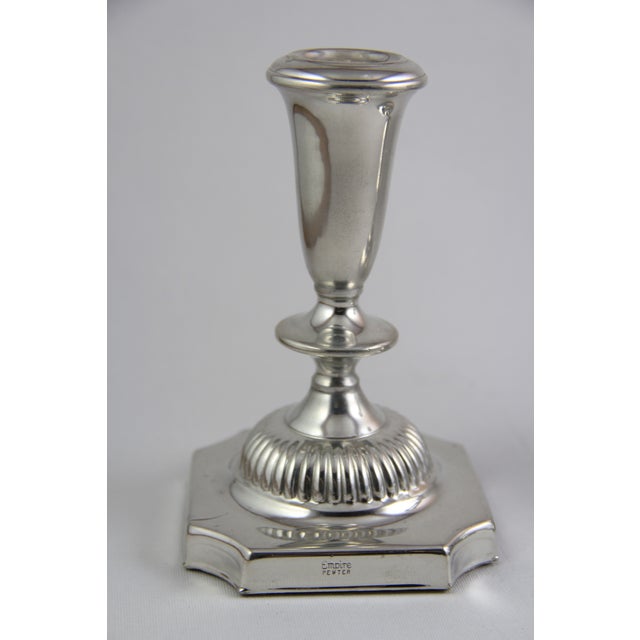 Vintage Empire Pewter Candlestick Holders A Pair Chairish