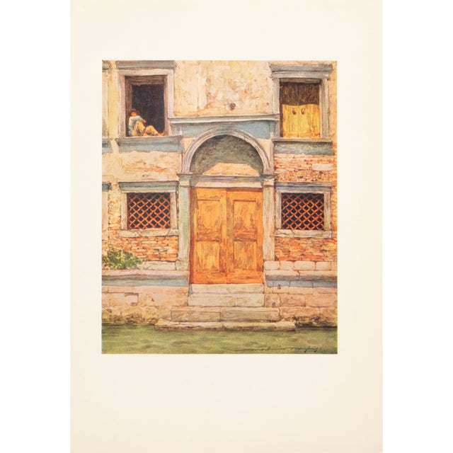 1912 Mortimer Menpes "The Orange Door", Original Full-Color Print of Venice For Sale