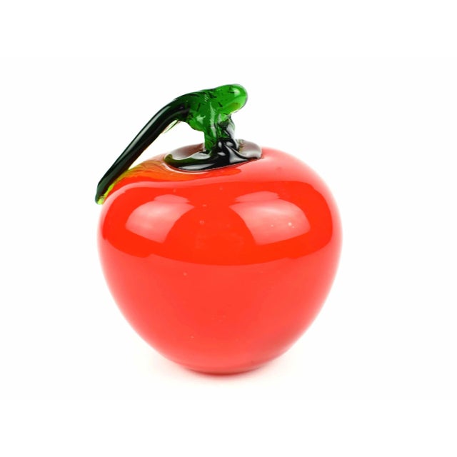 Stunning unique handmade red and green apple Paperweight figurine. Unique piece to enhance any home or office décor to...