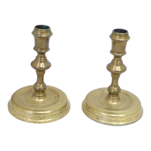 Vintage Brass Candlesticks - A Pair