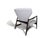 Off-white Mid 20th Century Restored Ib Kofod Larsen Highback Lounge Chair and Ottoman in New Fabric For Sale - Image 8 of 14