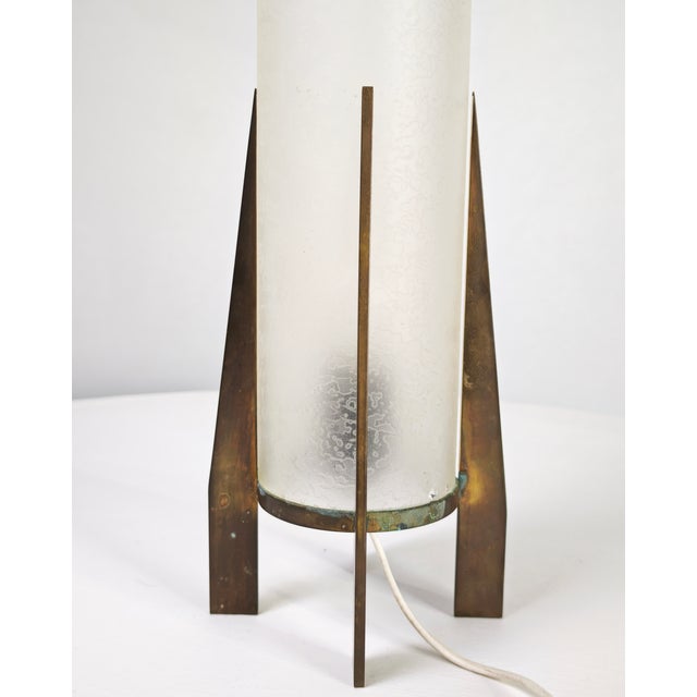 Brass and Glass Table Lamp from Stilnovo, Italy, 1950s For Sale - Image 12 of 15