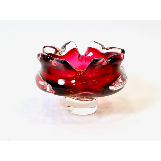 Art Glass Ashtray attributed to Josef Hospodka for Chribska Sklarna, 1960s For Sale - Image 7 of 7