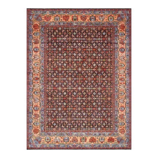 Pasargad Home Herati Wool Area Rug- 8' 10" X 12' 0", Navy For Sale