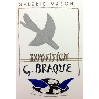 1959 "Expo Braque at Maeght 1959" Georges Braque 98, Lithograph Art in Posters, Mourlot For Sale
