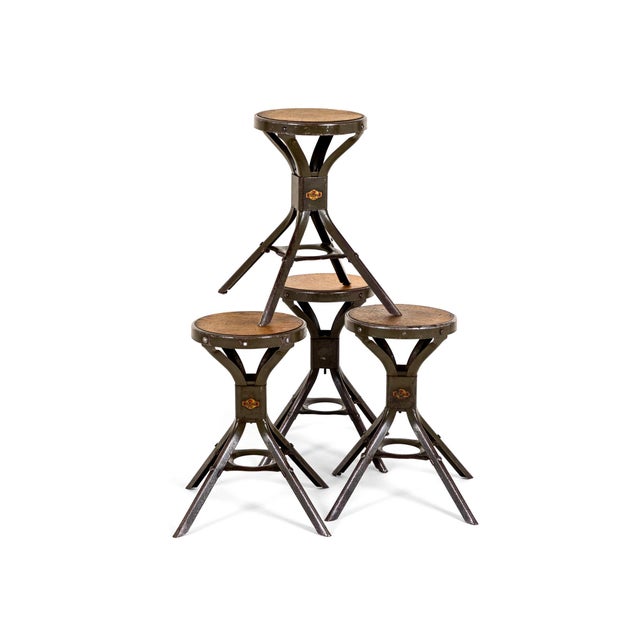 Industrial Stools from Four Evertaut, Set of 4 For Sale - Image 4 of 18