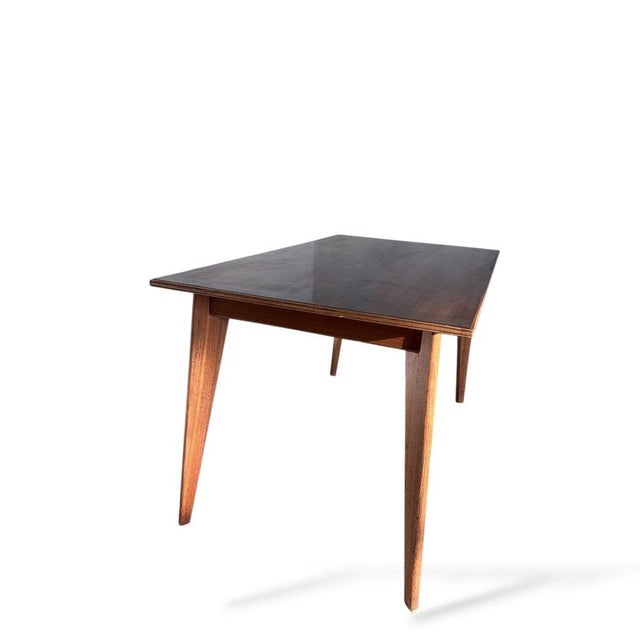 Mid-Century Walnut and Teak Plank Dining Table from Morris of Glasgow, 1960s For Sale - Image 4 of 10