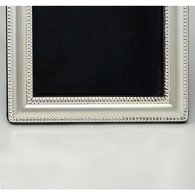 Vintage Italian Photo Frame in Silver Plated with Glass, 1970s For Sale - Image 6 of 7