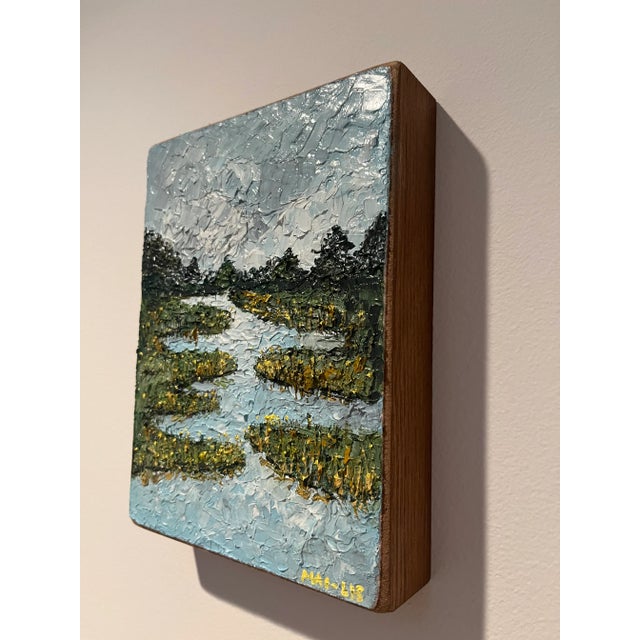 Traditional Into the Forest by Sea, Original Oil Painting by Mai-Lis Bahr For Sale - Image 3 of 10