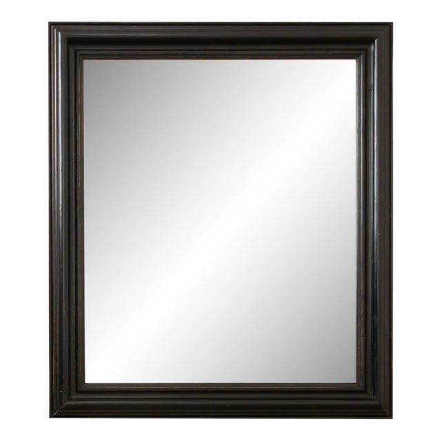 19th Century French Ebonized Bistro Mirror For Sale