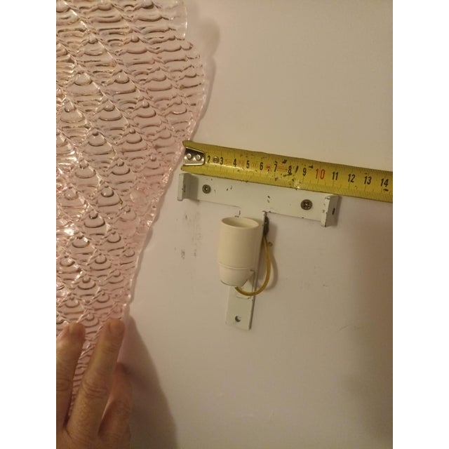 Mid 20th Century Pink Murano Sconces - a Pair For Sale - Image 10 of 11