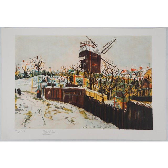 Maurice UTRILLO (1883-1955) Moulin de la Galette in Montmartre Lithograph on Arches vellum Signed in the plate...