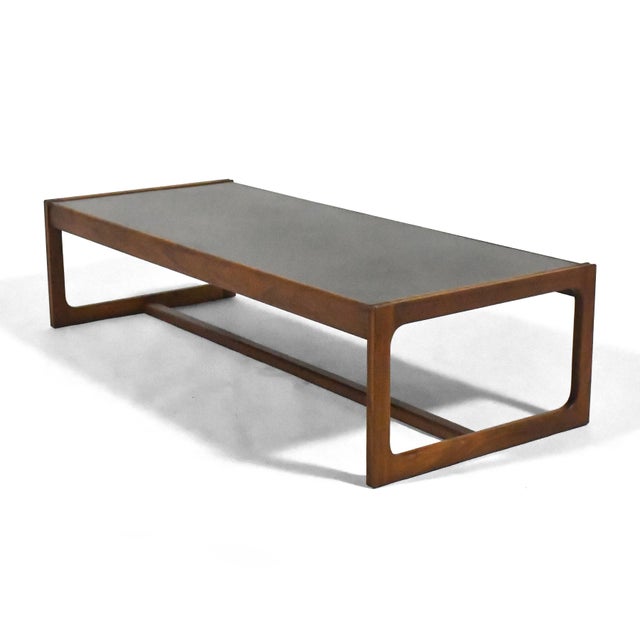 Wood Folke Ohlsson Coffee Table with Bronze Top by DUX For Sale - Image 7 of 11
