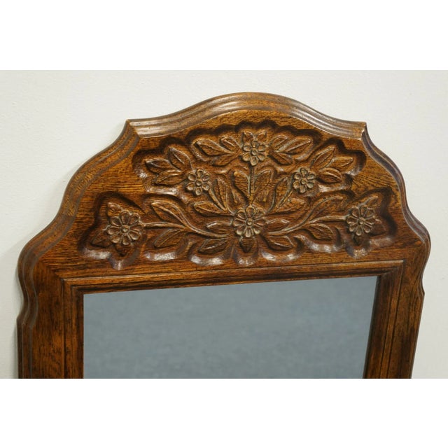 Hickory Manufacturing Company Hickory Manufacturing Co. Country French Provincial 24" Carved Floral Dresser / Wall Mirror 610-20 For Sale - Image 4 of 7