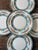 A beautiful set of 10 vintage Crown Staffordshire fine bone china plates in the Lyric Tunis Blue pattern, made in England....