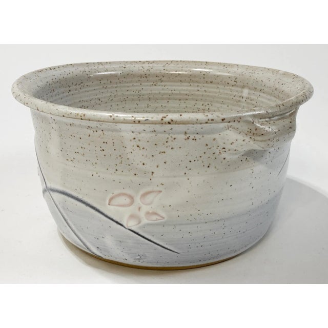 Late 20th Century Late 20th Century Studio Pottery Bowl With Flower Detail For Sale - Image 5 of 7