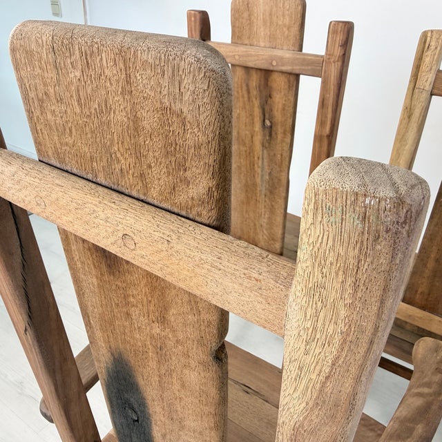 Brown Brutalist Dining Chairs – Set of 8 For Sale - Image 8 of 18
