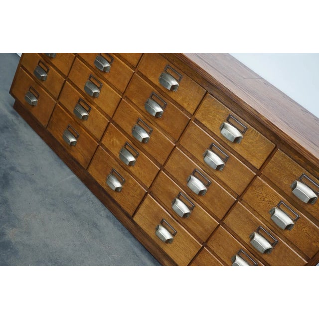 Industrial Mid-20th Century German Industrial Oak Apothecary Cabinet For Sale - Image 3 of 15